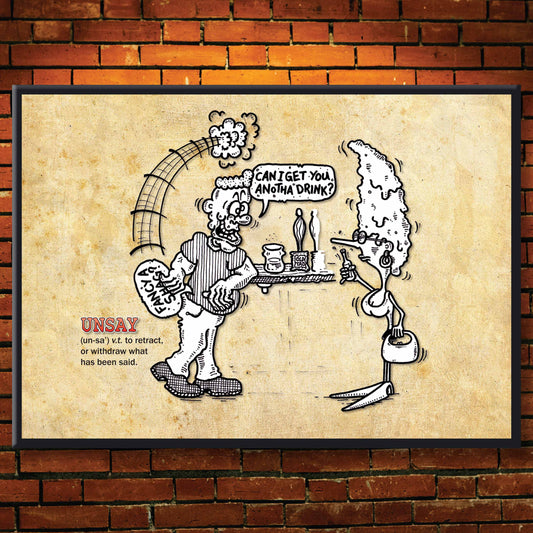 Unsay Cartoon Art Print
