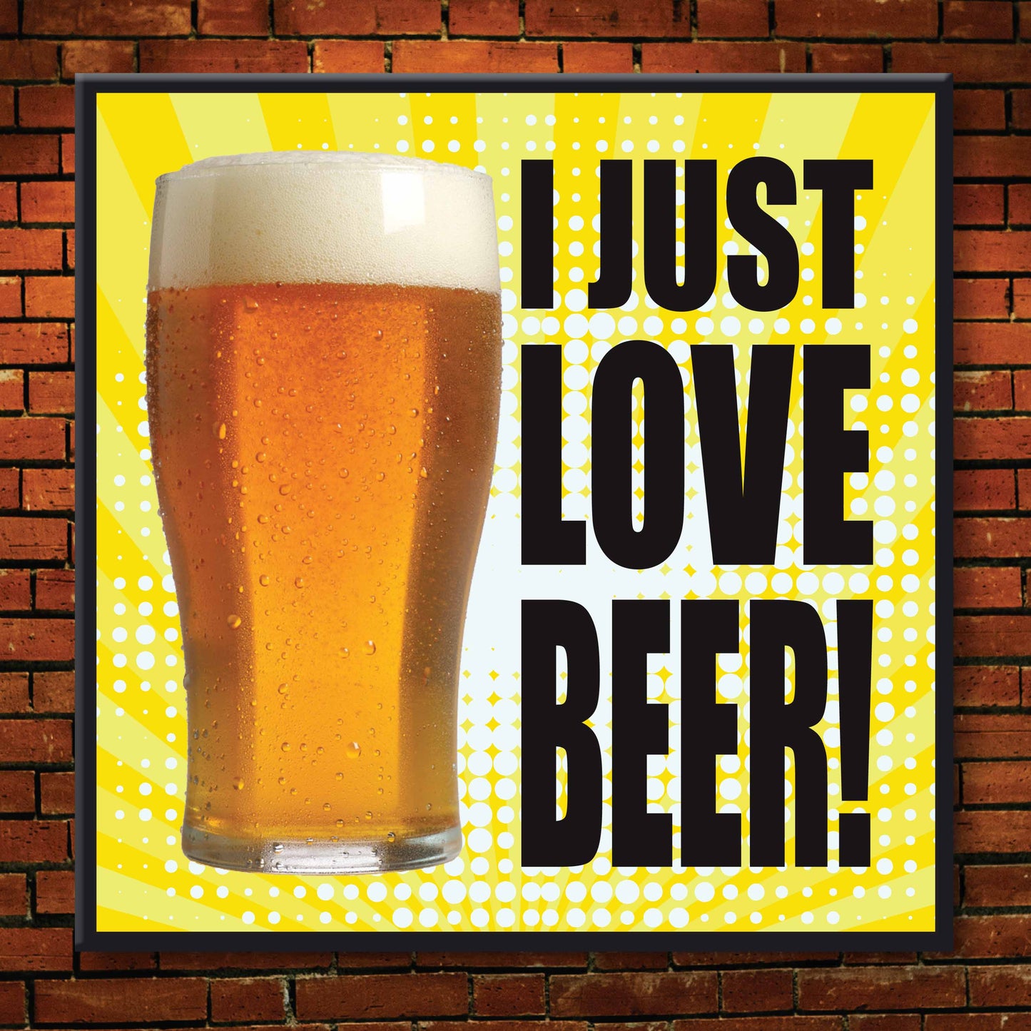 I Love Beer! Art Print + Badge + Bottle Opener + Birthday Card