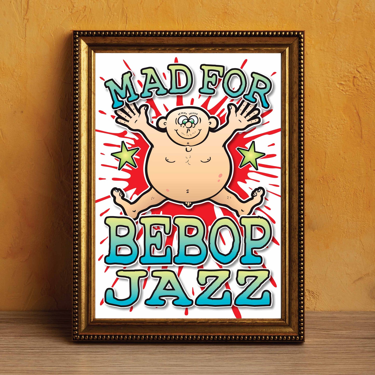 Bebop Jazz Art Print / Mad For Music Poster / Wall Décor