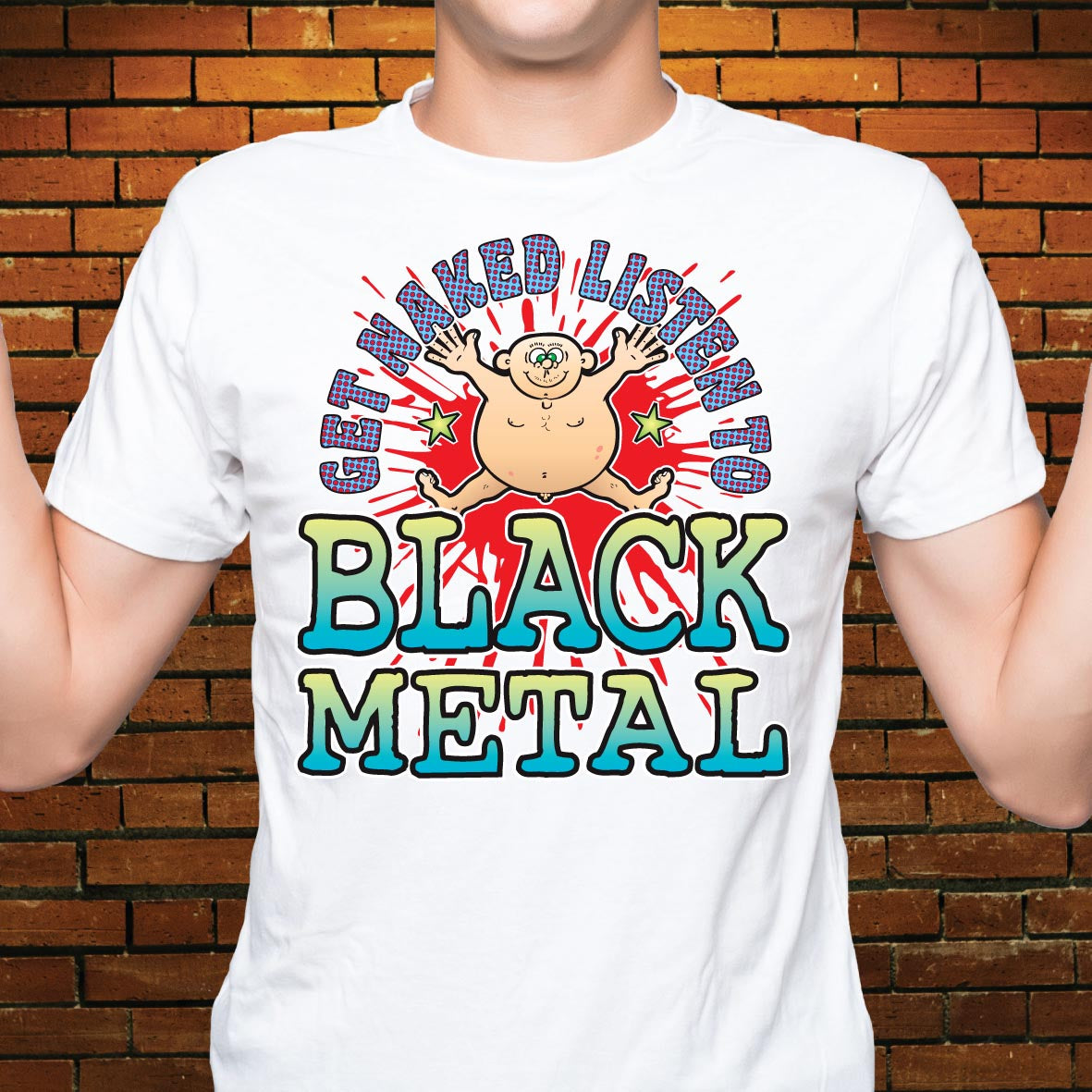 Black Metal Funny Slogan Cotton T-Shirt