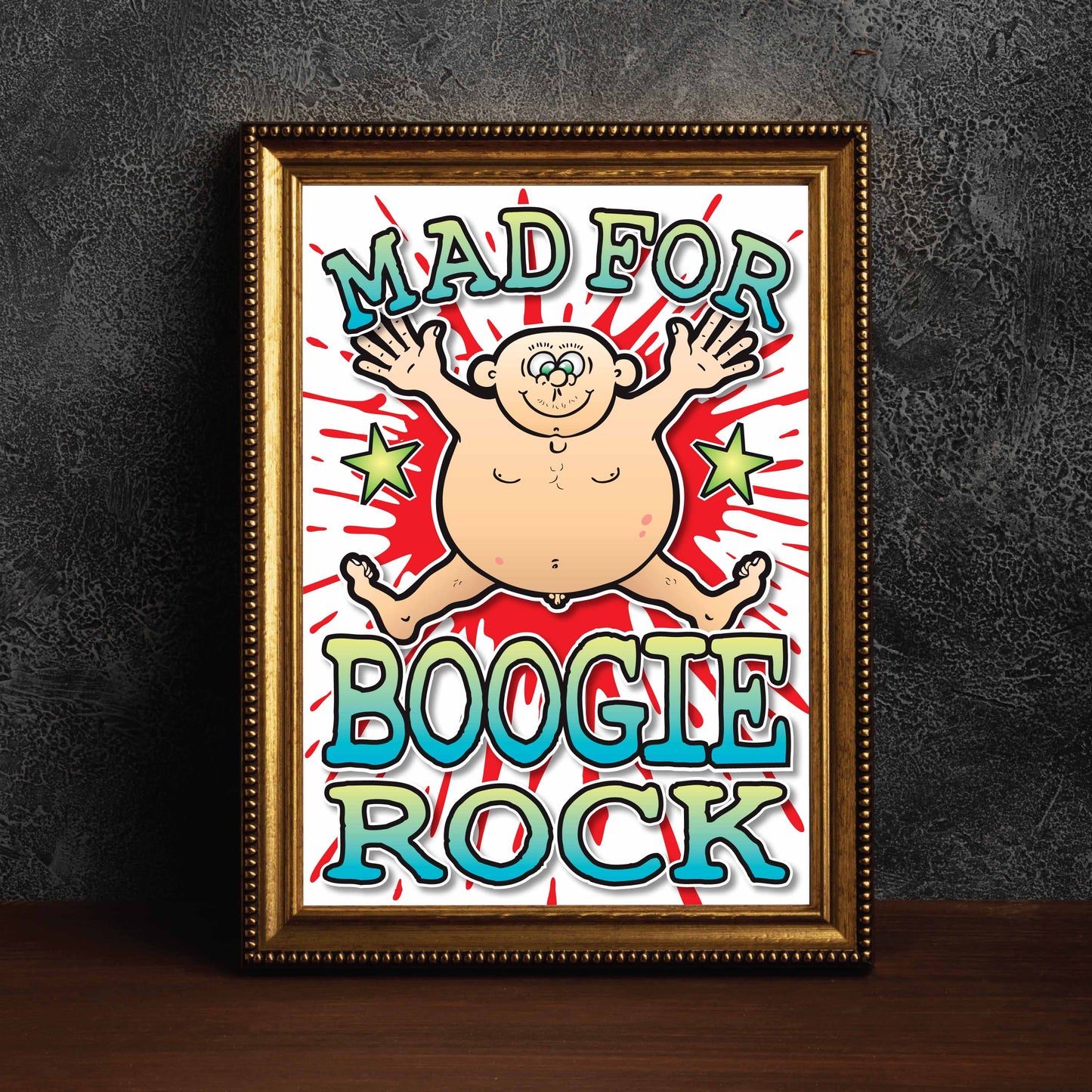 Boogie Rock Art Print / Mad For Music Poster / Wall Décor