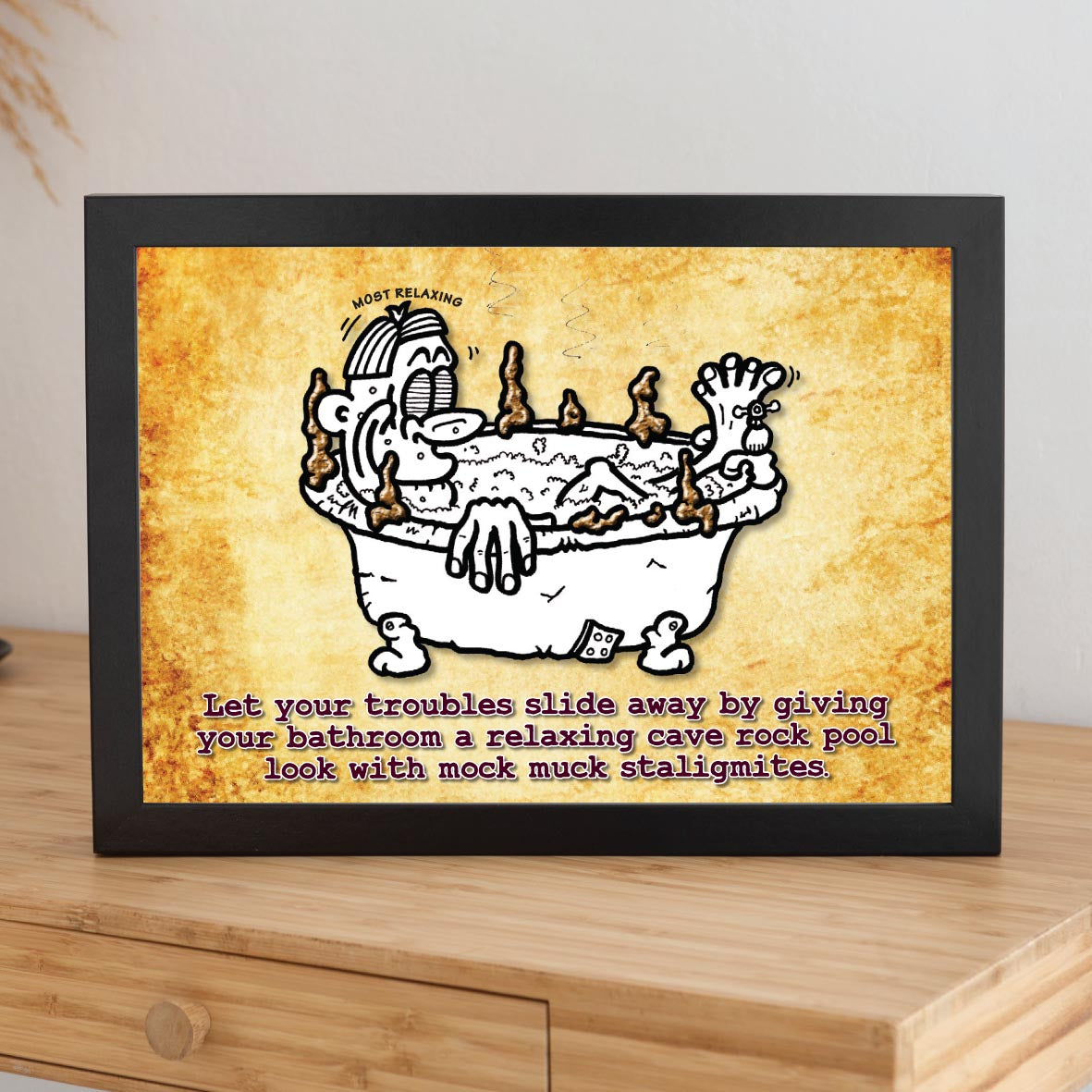 Bathing Bliss Cartoon Art Print