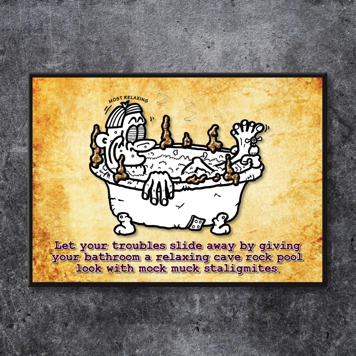 Bathing Bliss Cartoon Art Print
