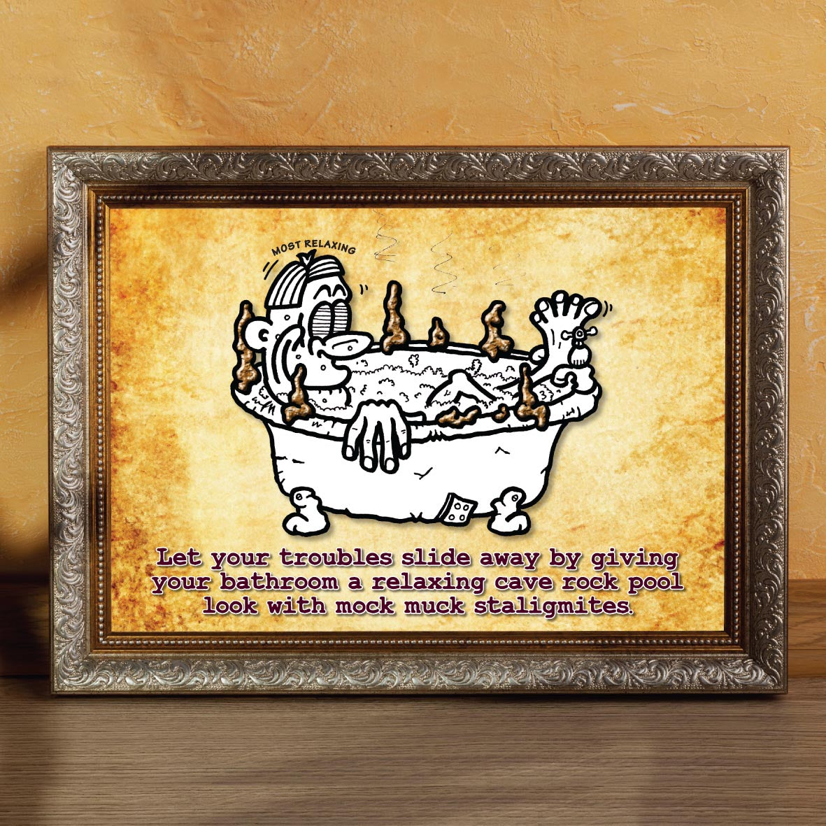 Bathing Bliss Cartoon Art Print