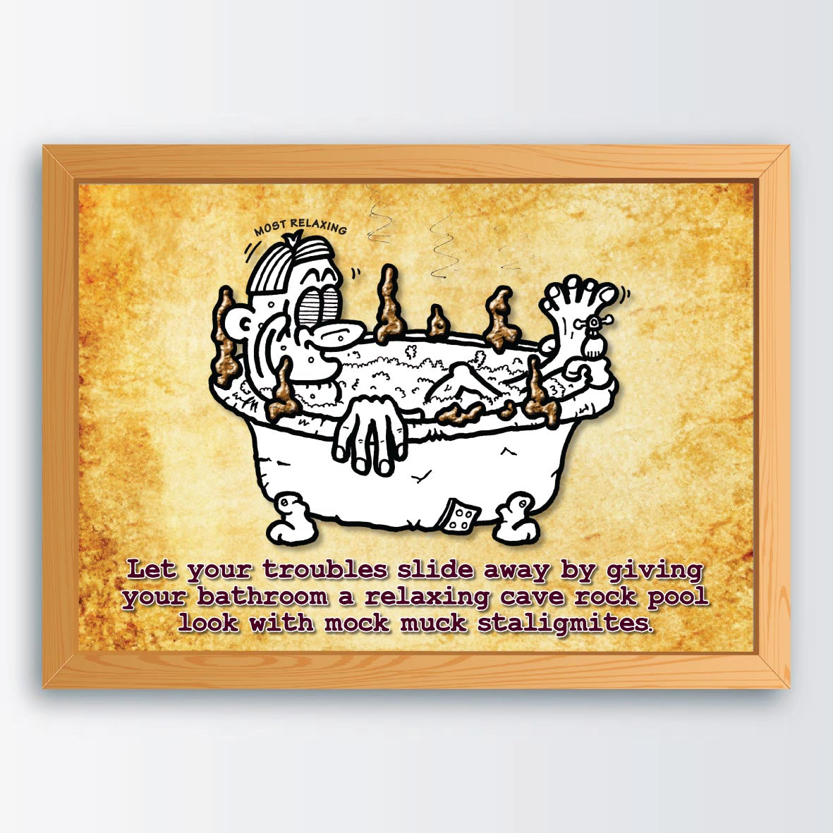 Bathing Bliss Cartoon Art Print
