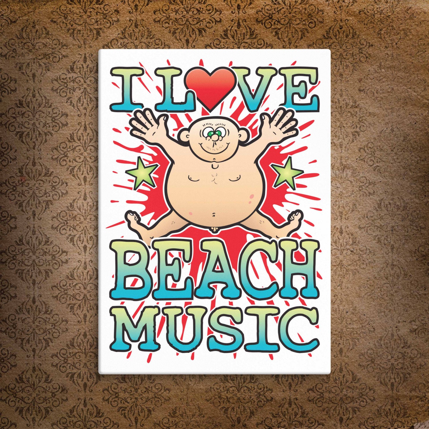 Beach Music Canvas Print 30x40cm