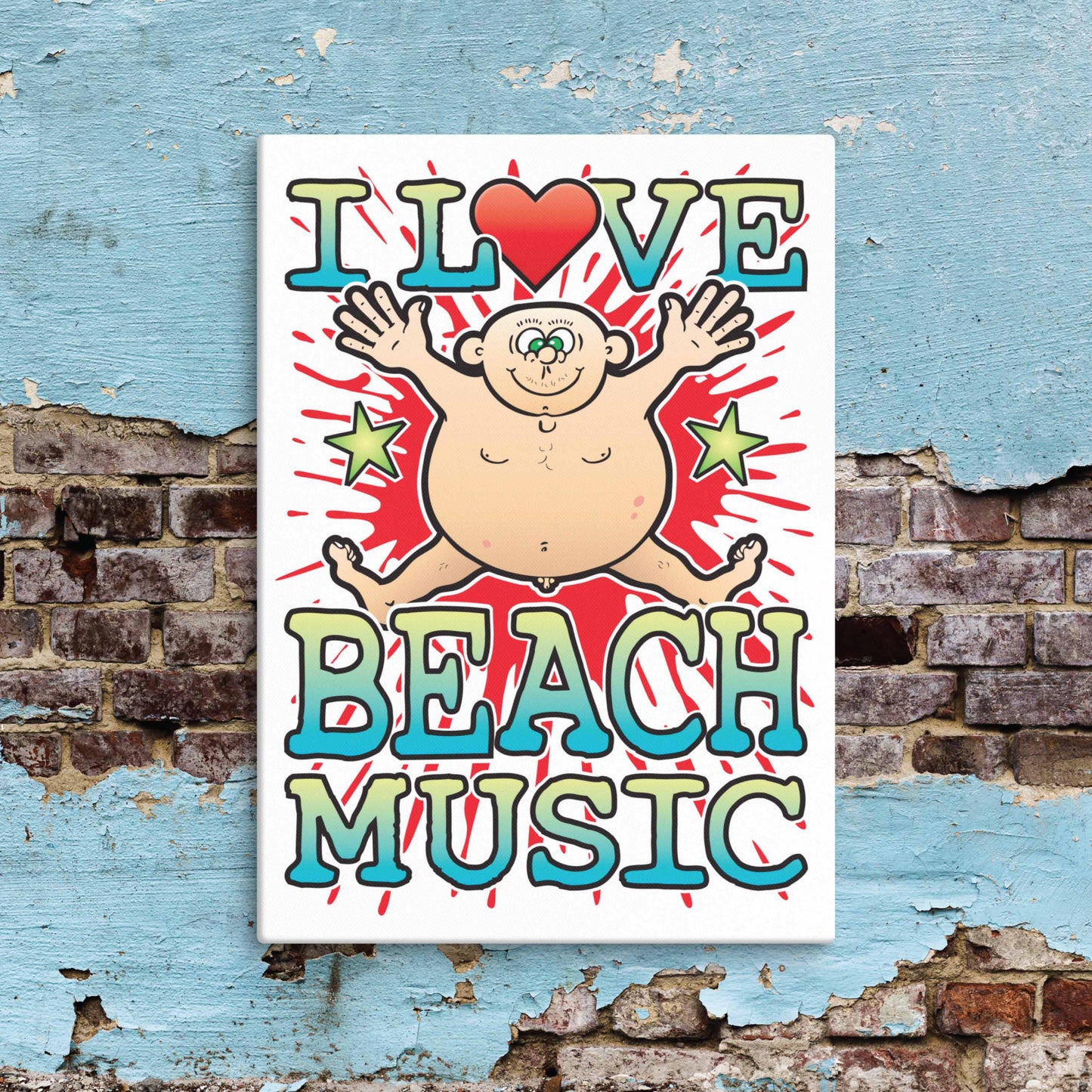 Beach Music Canvas Print 30x40cm