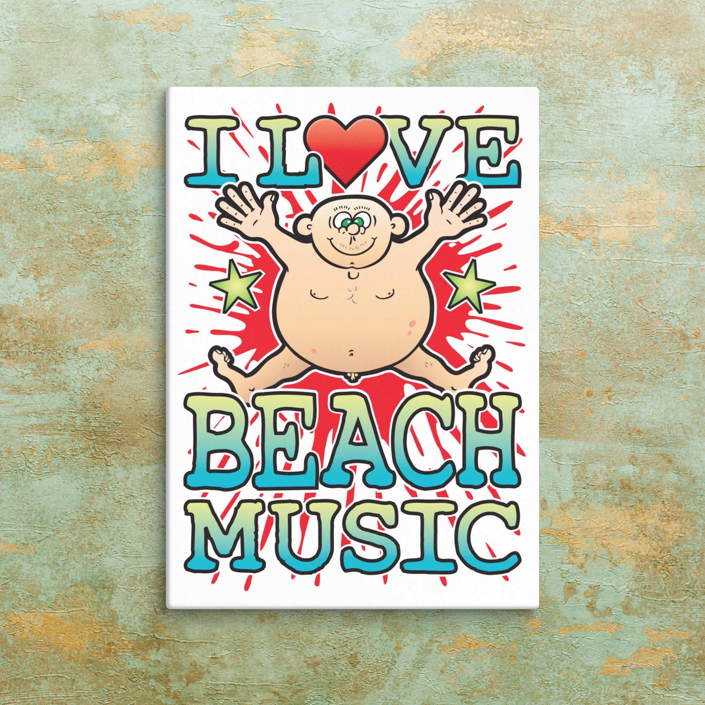 Beach Music Canvas Print 30x40cm