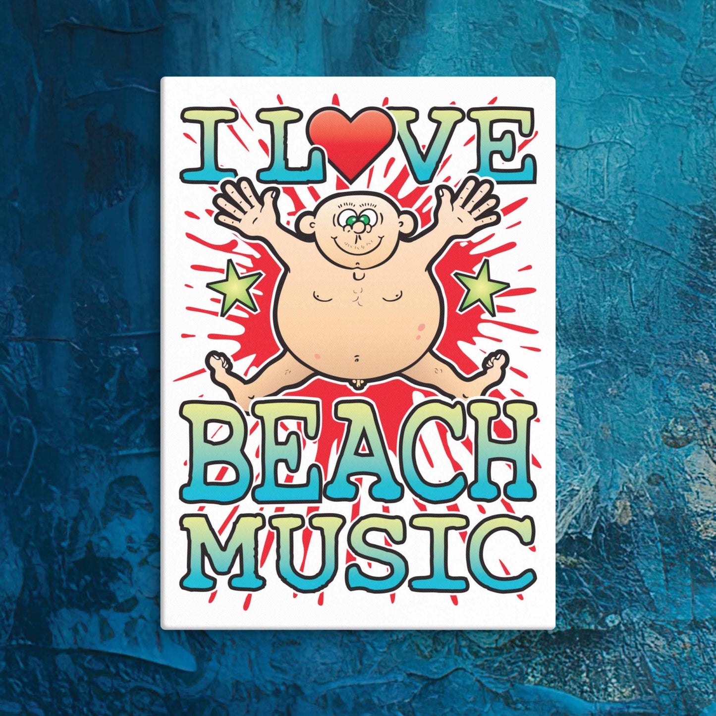 Beach Music Canvas Print 30x40cm