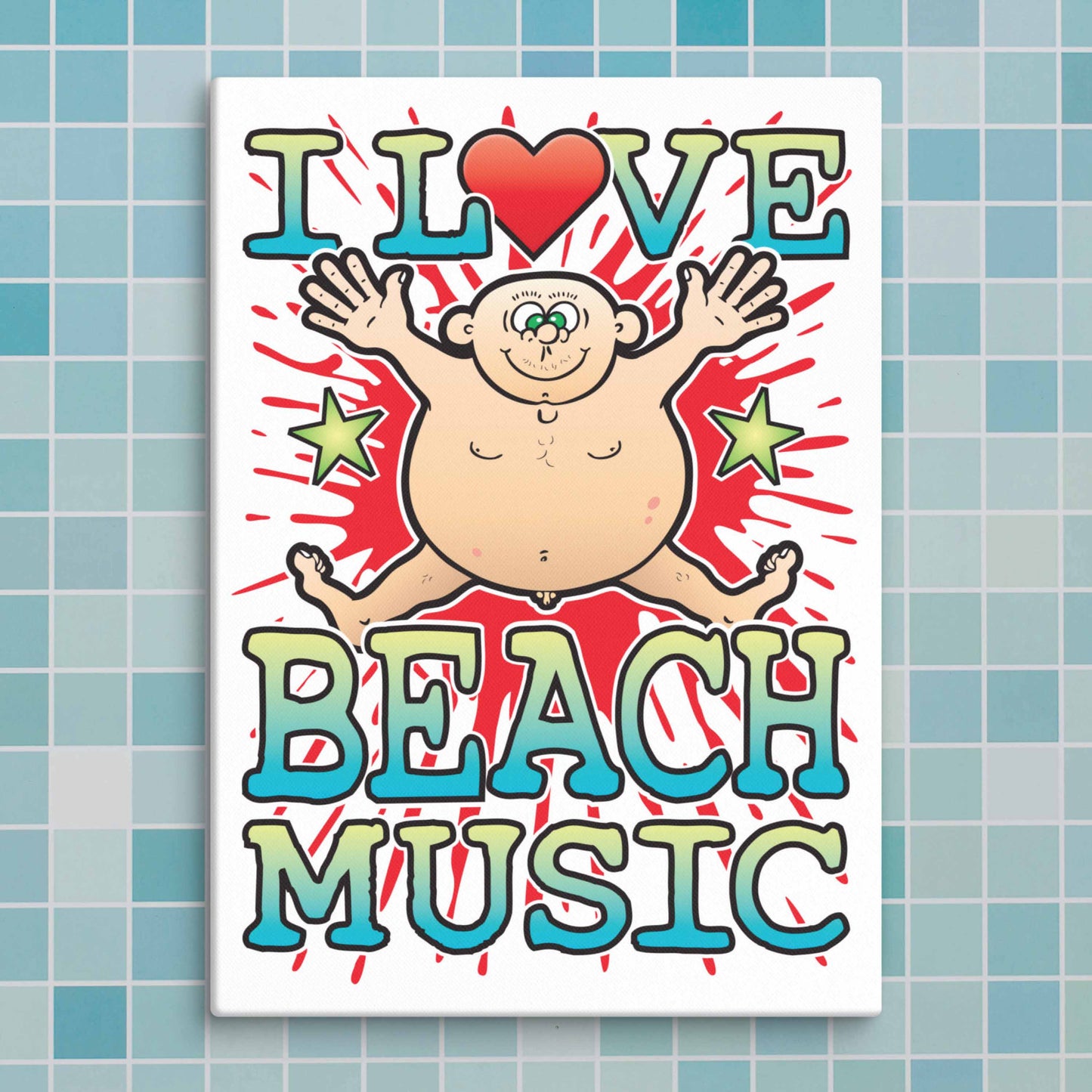 Beach Music Canvas Print 30x40cm