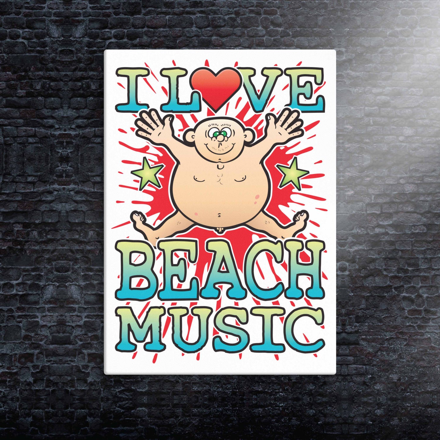 Beach Music Canvas Print 30x40cm