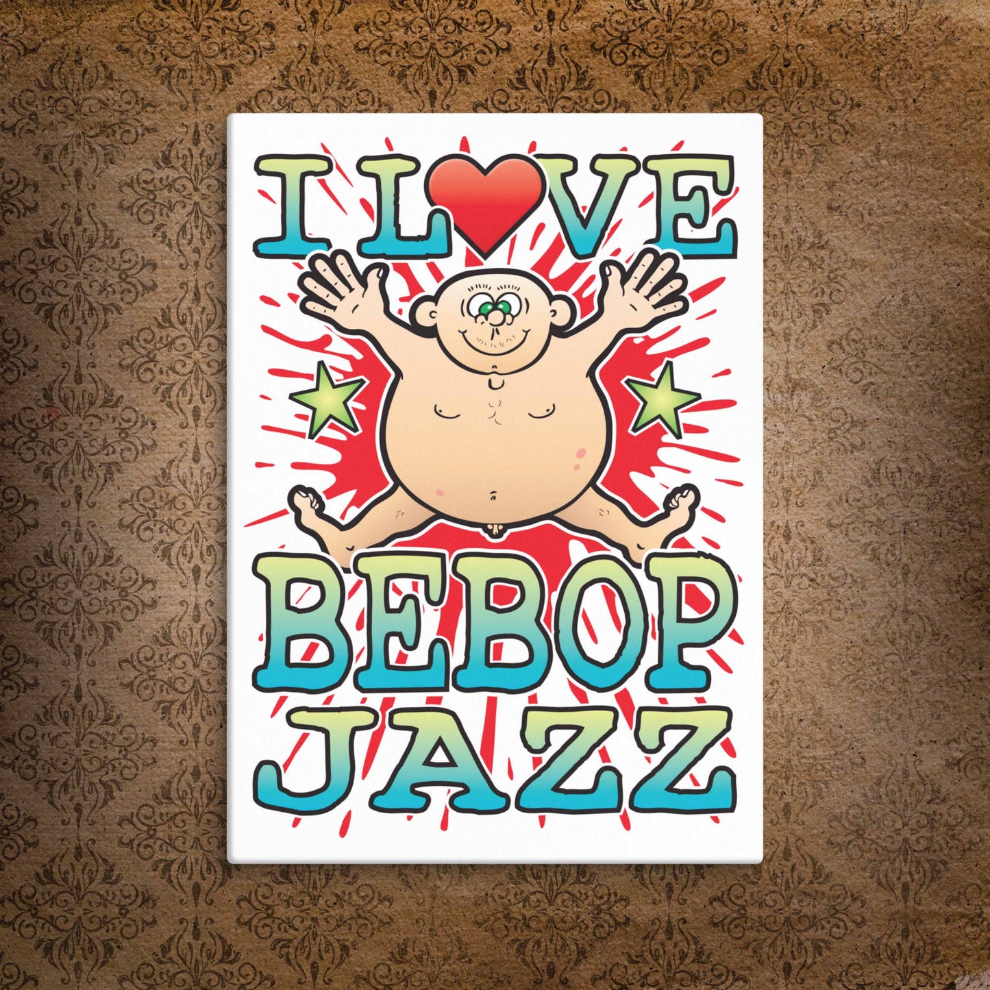 Bebop Jazz Canvas Print 30x40cm