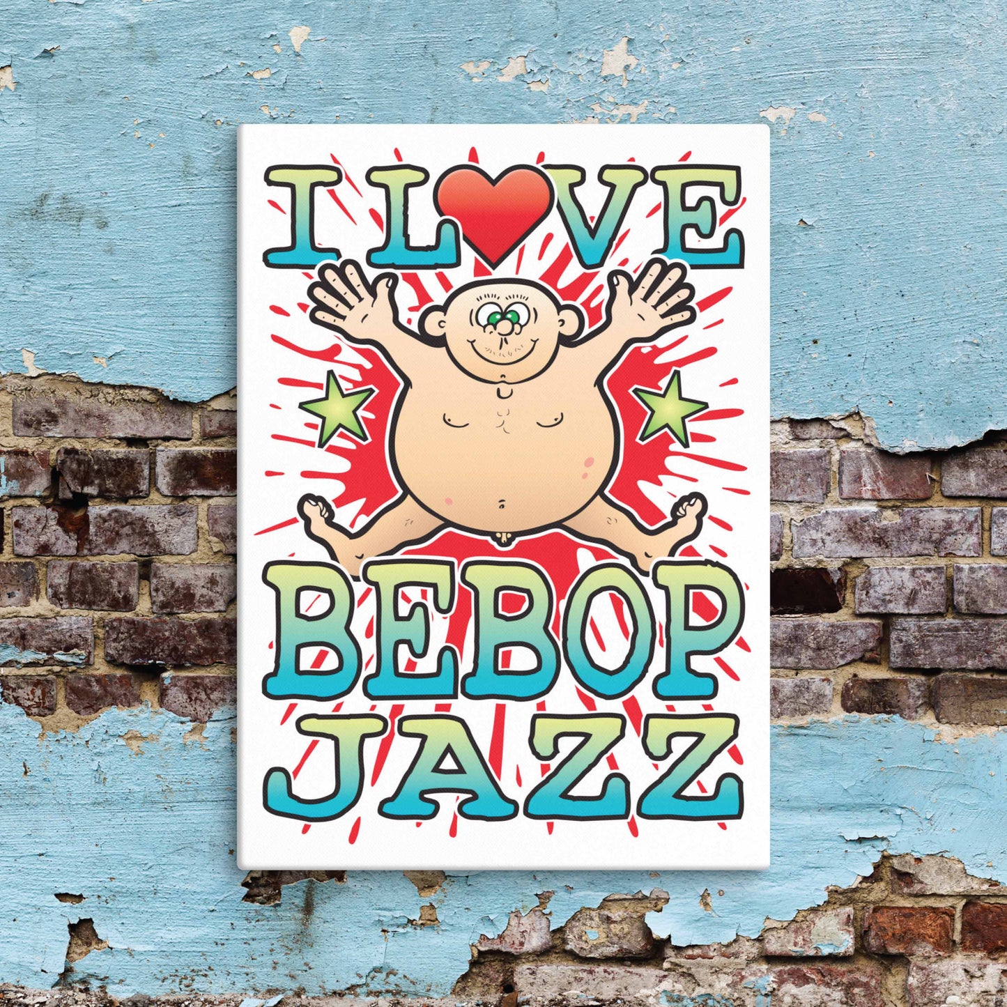 Bebop Jazz Canvas Print 30x40cm