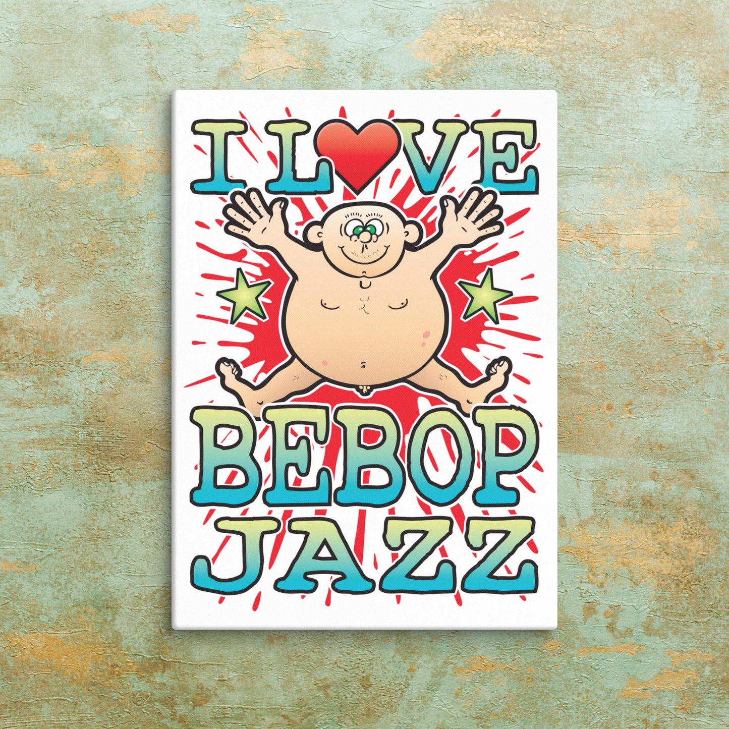 Bebop Jazz Canvas Print 30x40cm