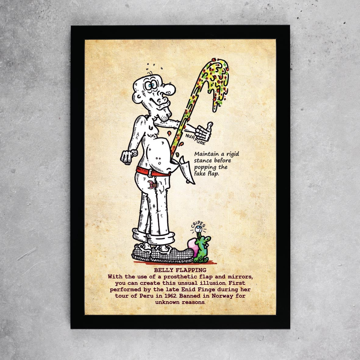 Belly Flapping Art Print