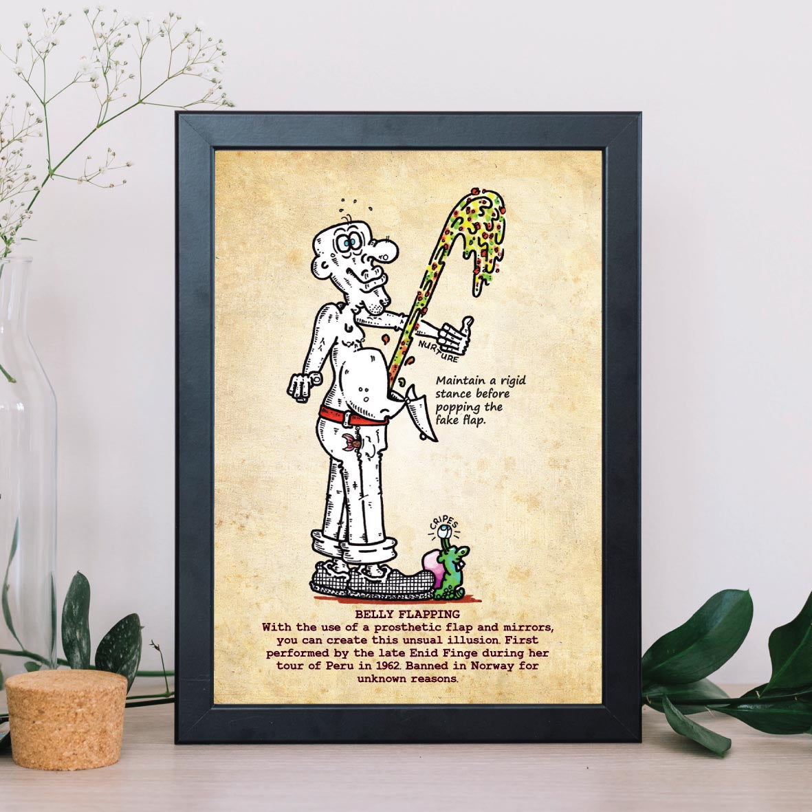 Belly Flapping Art Print