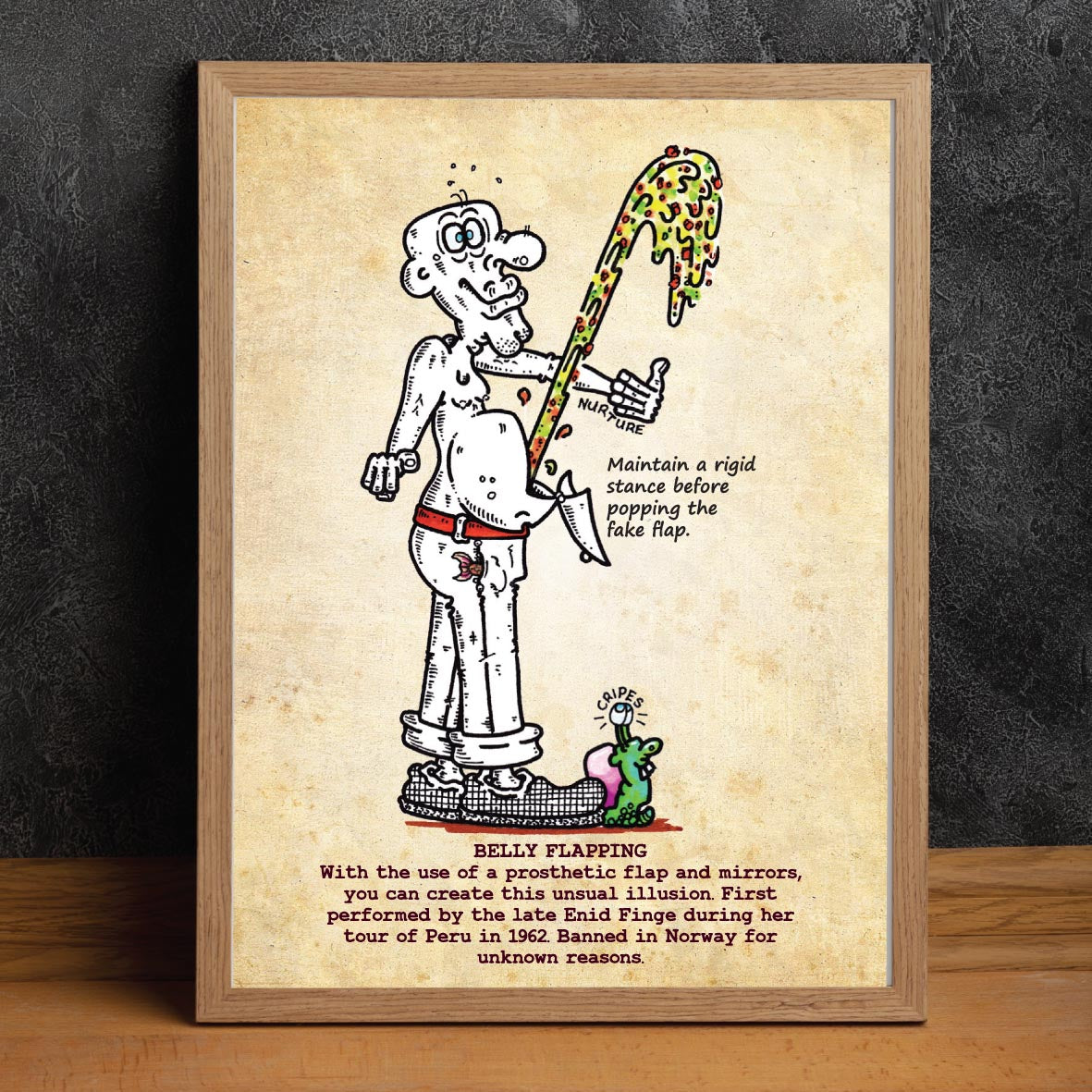 Belly Flapping Art Print