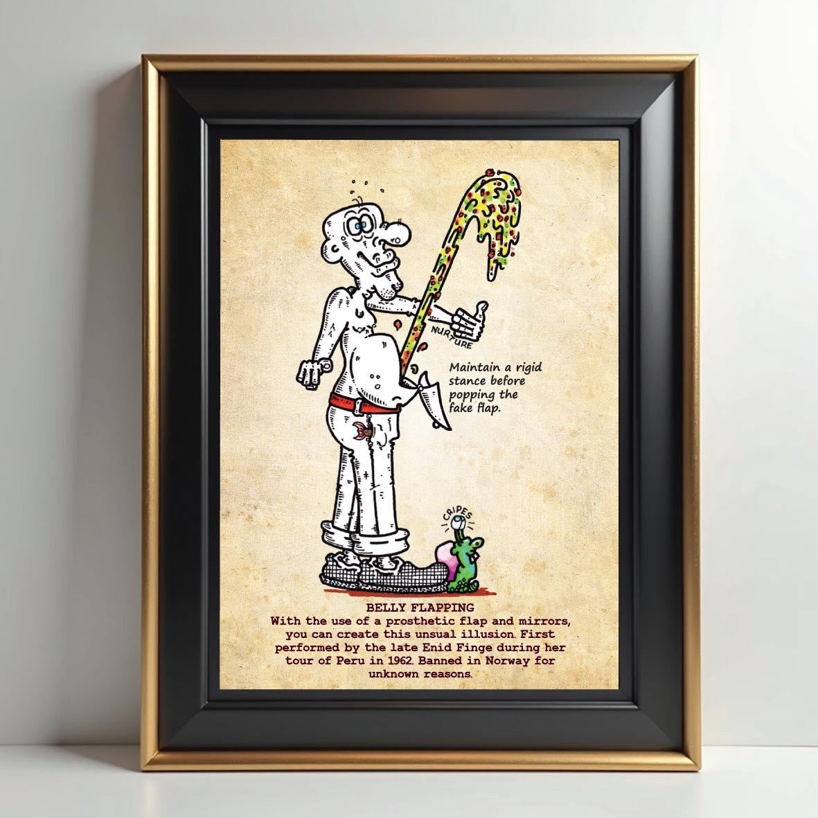 Belly Flapping Art Print
