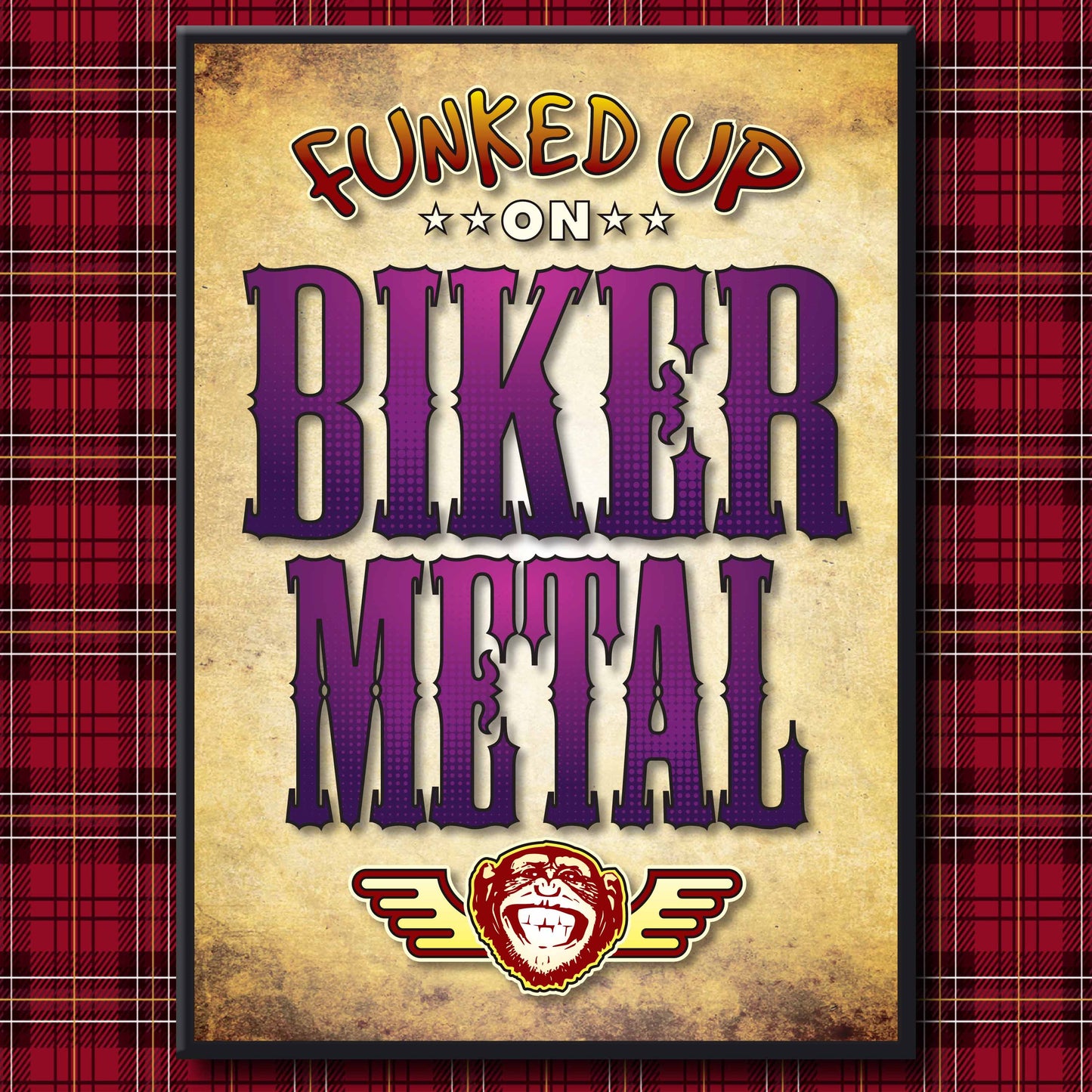 Biker Metal Art Print / Poster / Birthday Card / Greetings Card