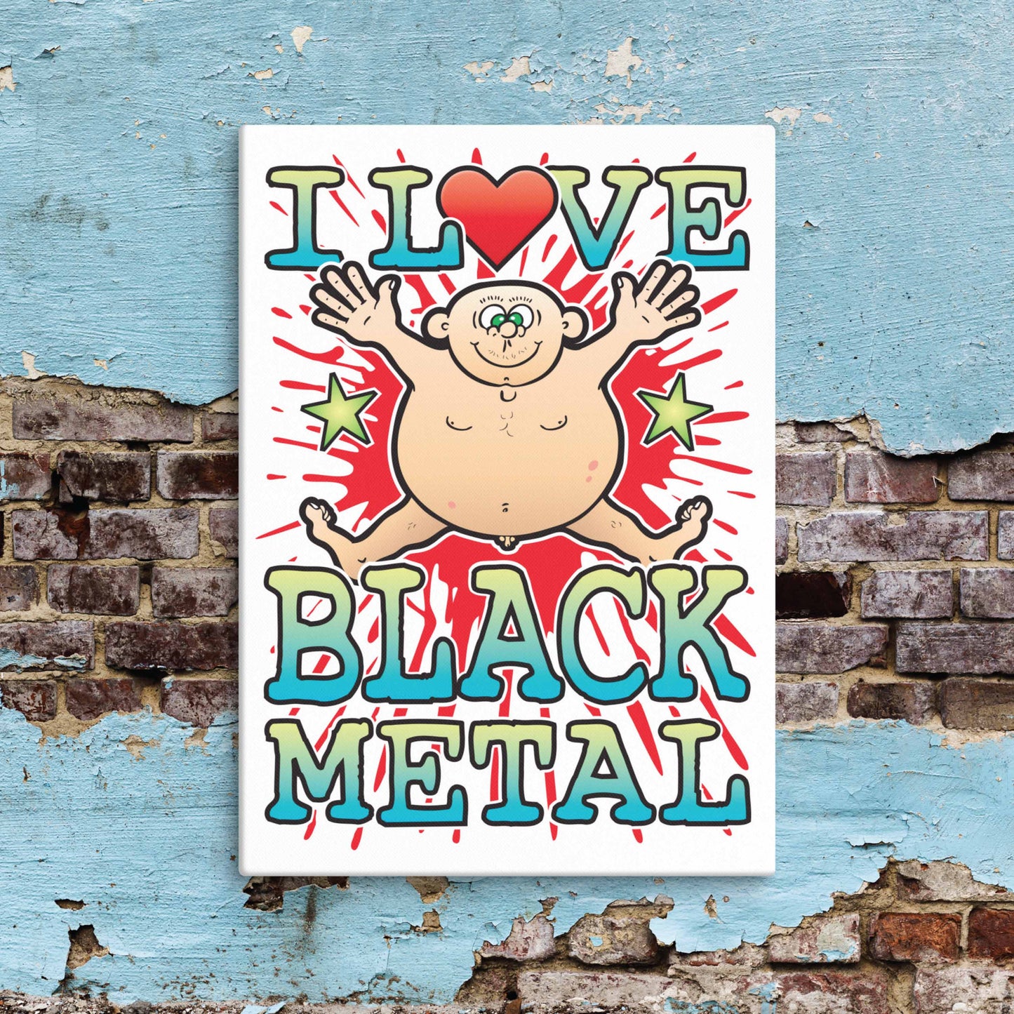 Black Metal Canvas Print 30x40cm