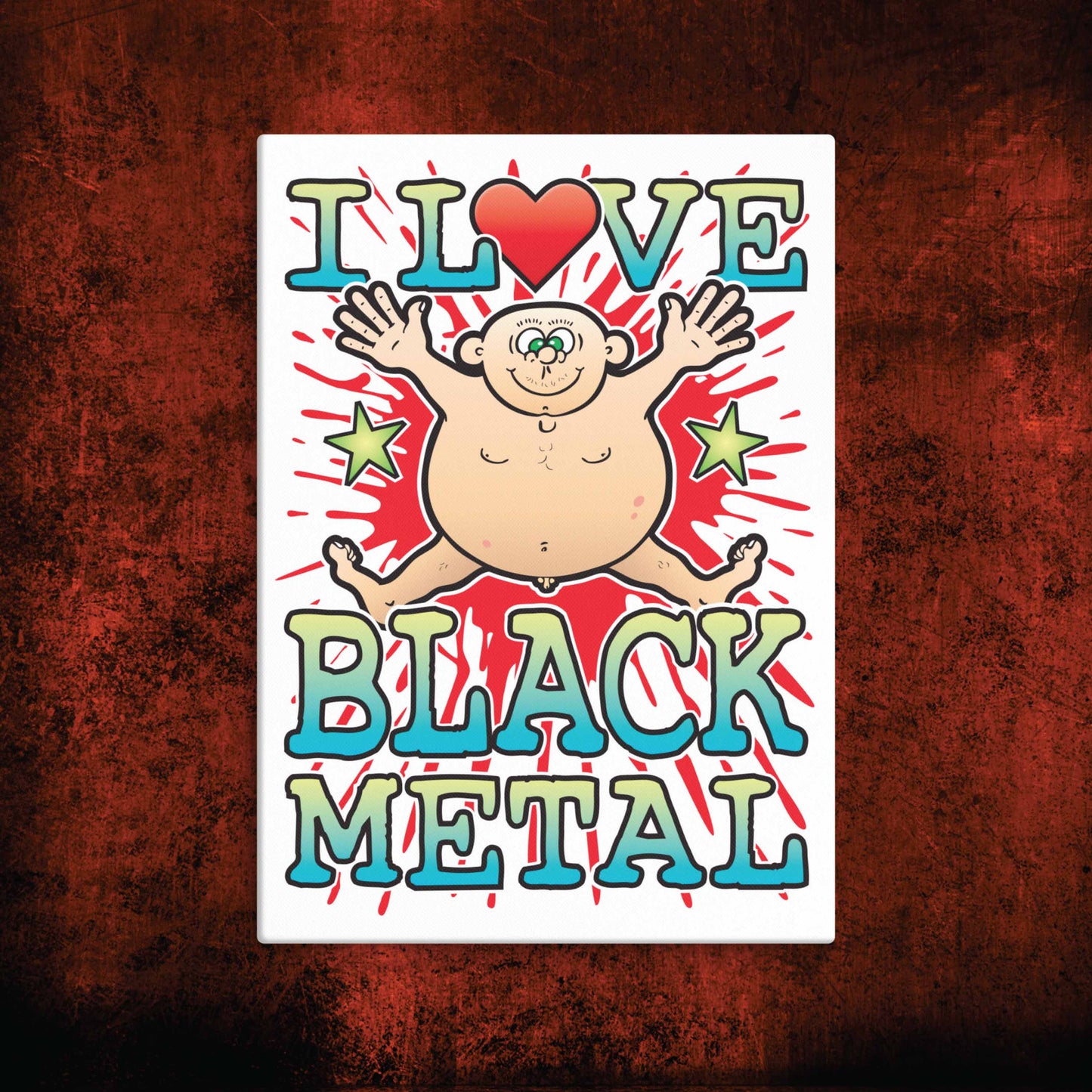 Black Metal Canvas Print 30x40cm