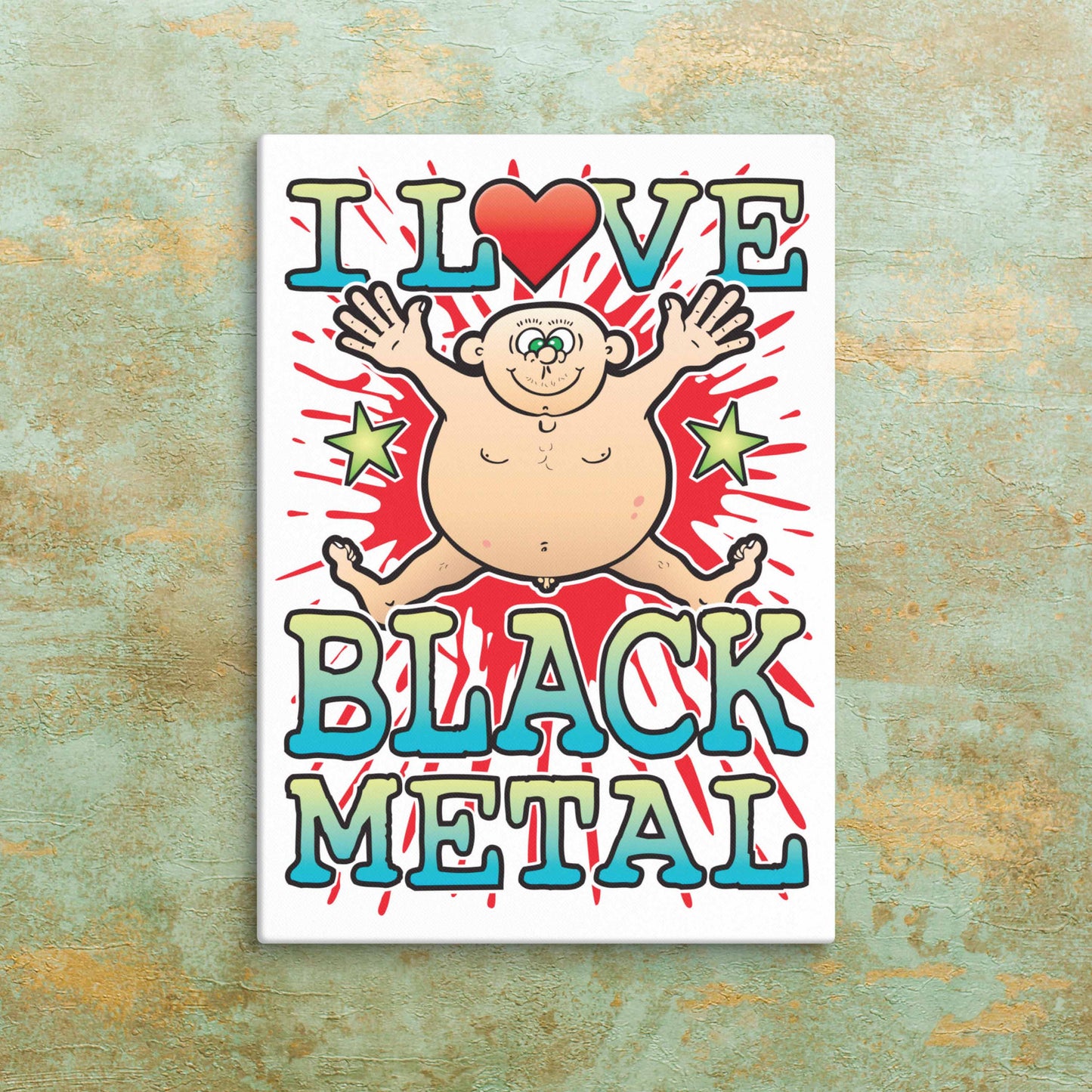 Black Metal Canvas Print 30x40cm