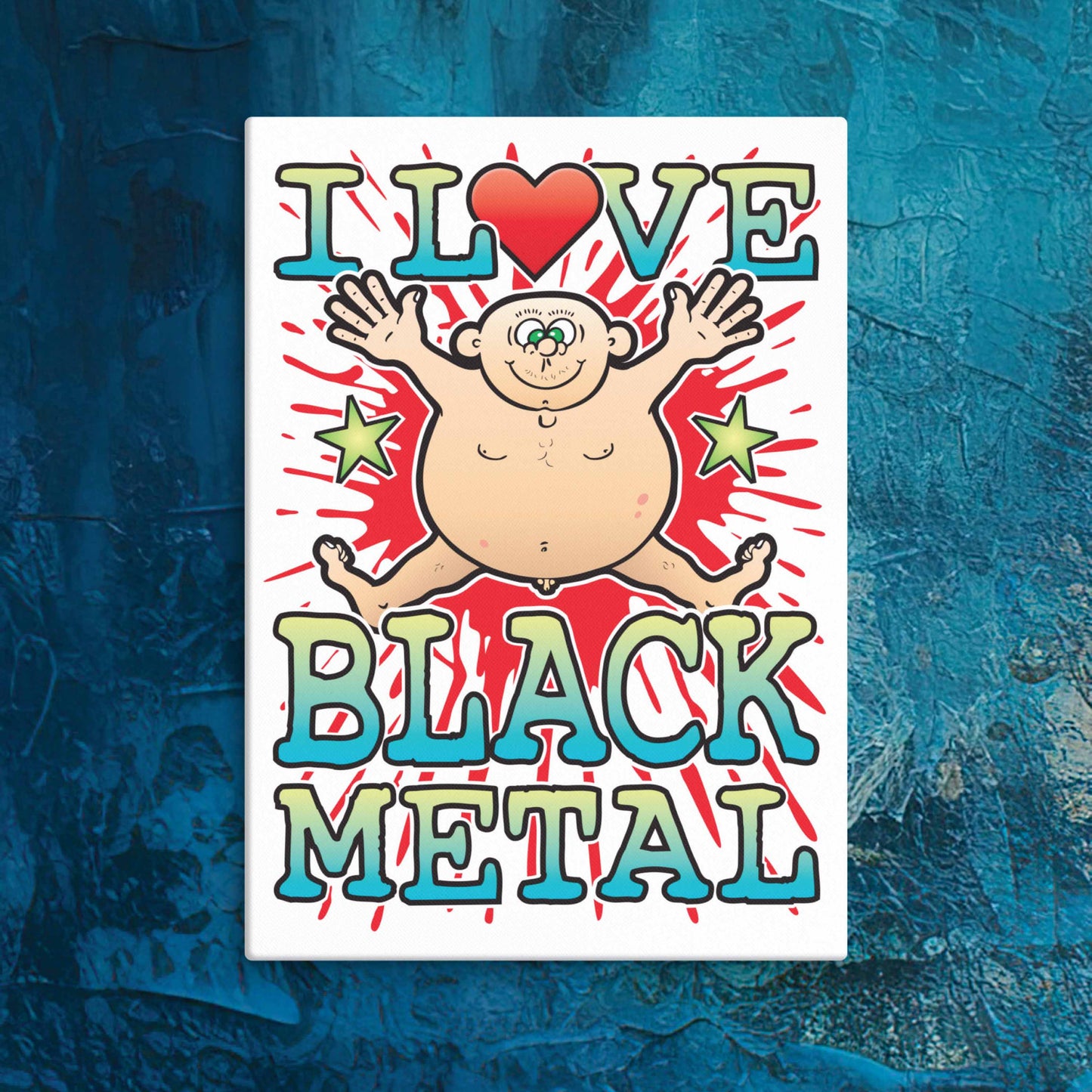 Black Metal Canvas Print 30x40cm