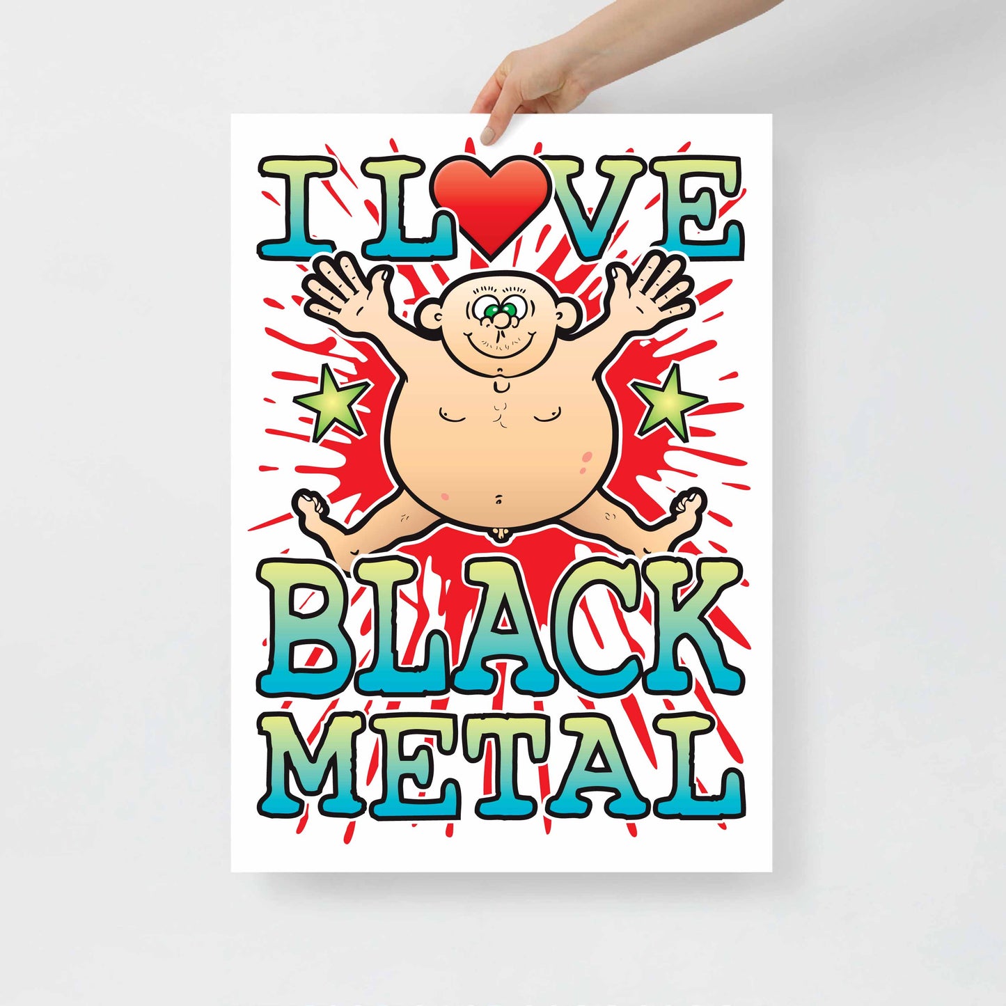 Black Metal 50x70cm Wall Art / Love Music Poster