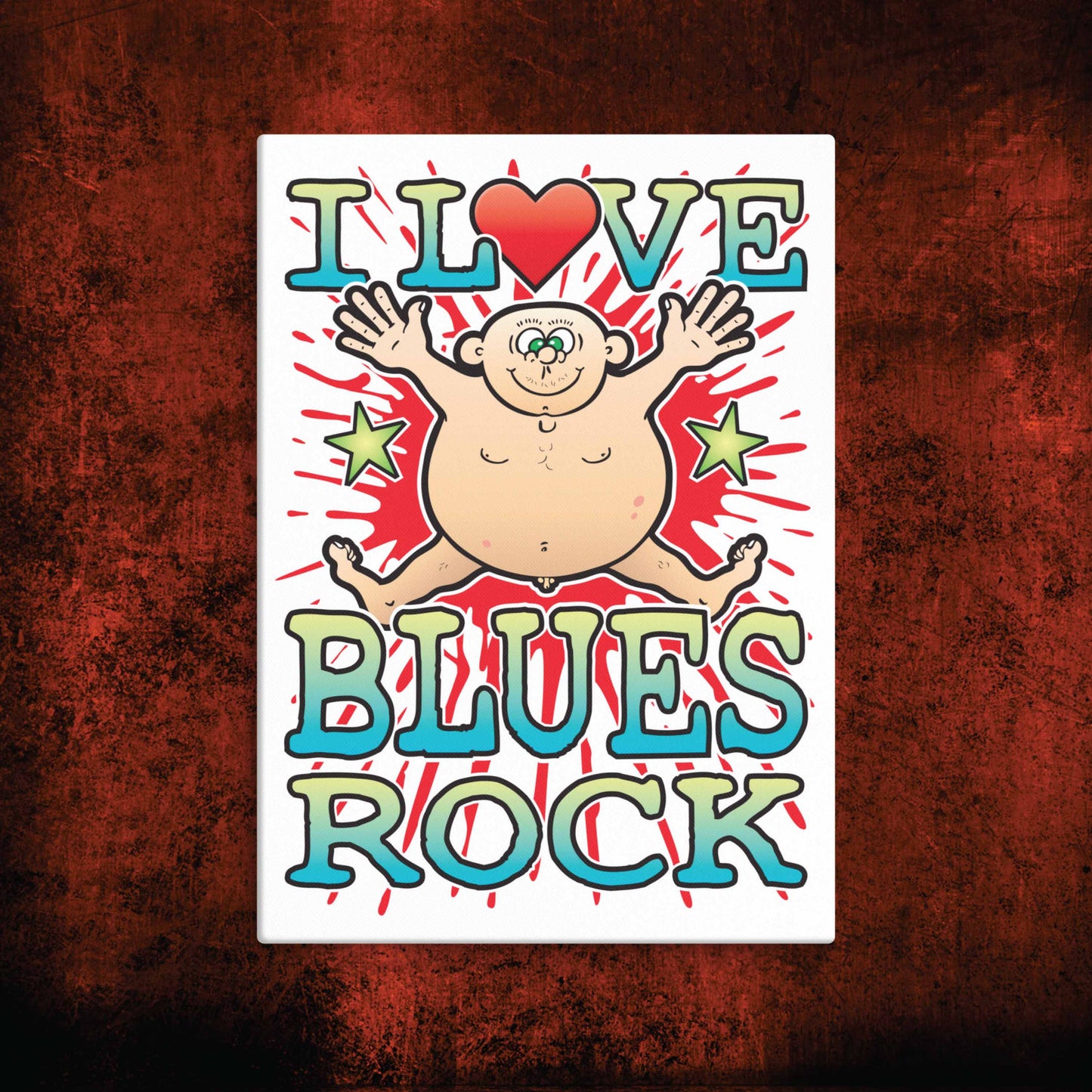 Blues Rock Canvas Print 30x40cm