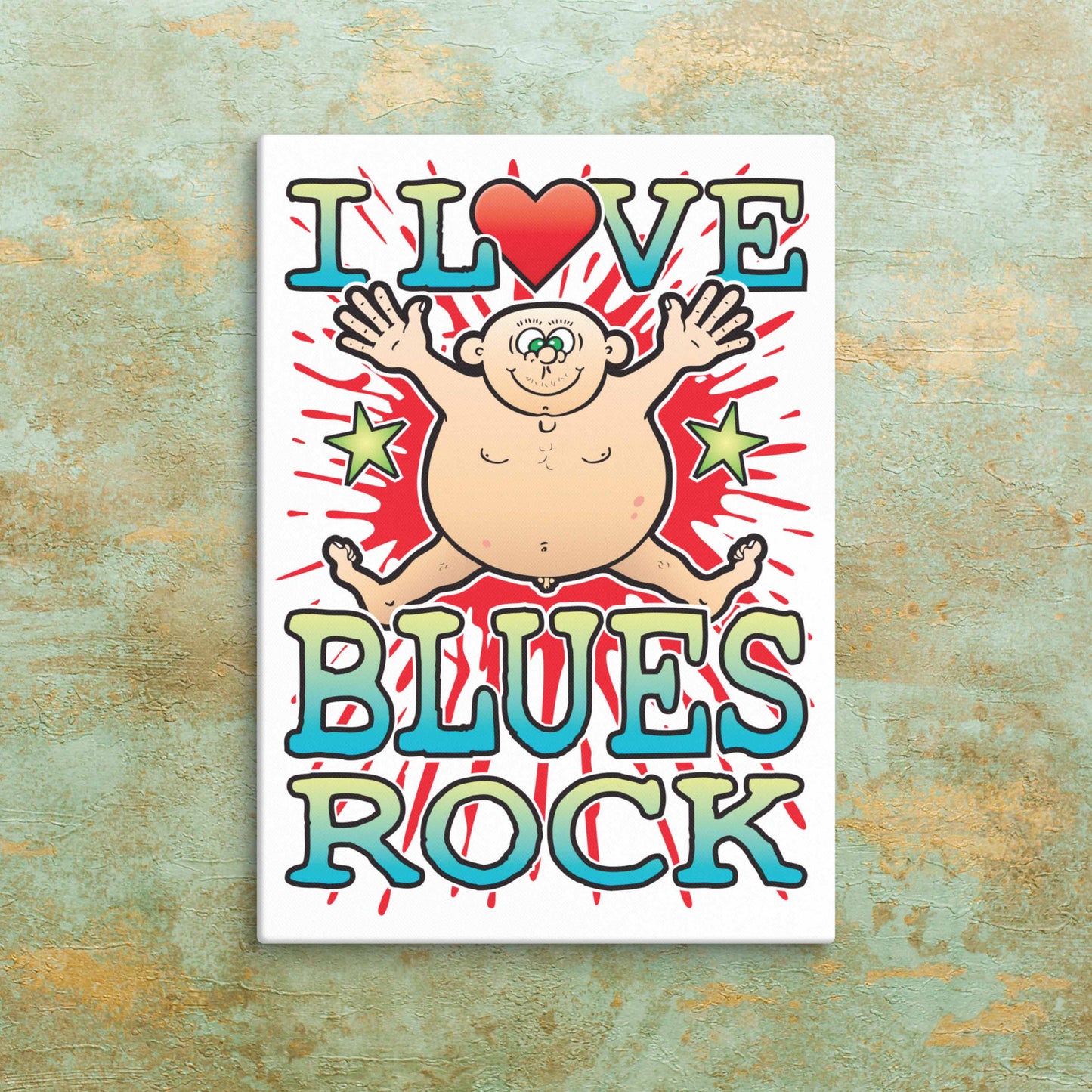 Blues Rock Canvas Print 30x40cm