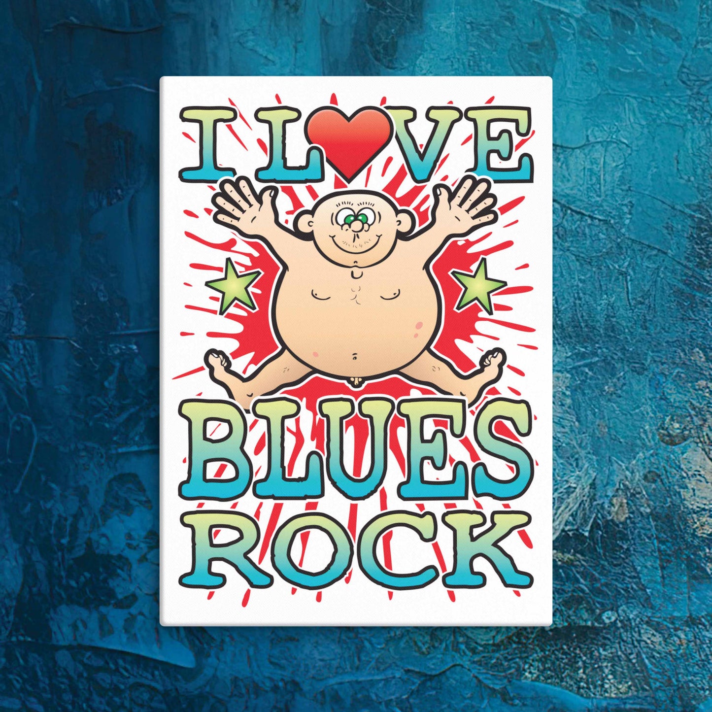Blues Rock Canvas Print 30x40cm