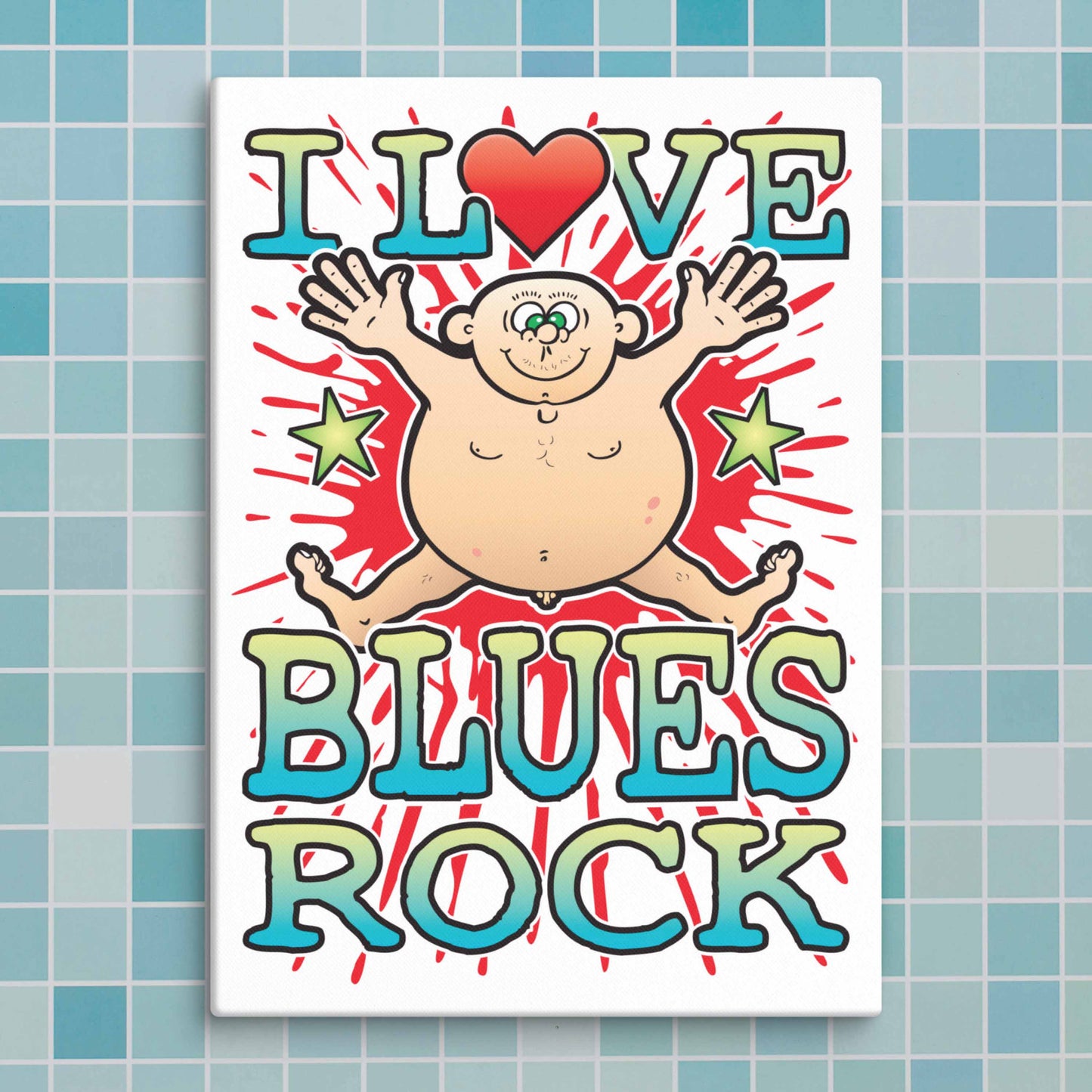 Blues Rock Canvas Print 30x40cm