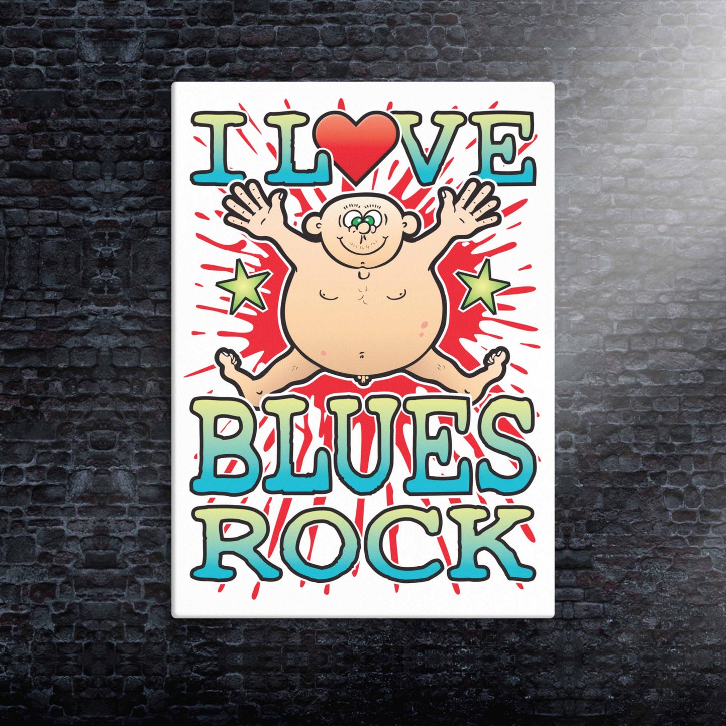 Blues Rock Canvas Print 30x40cm