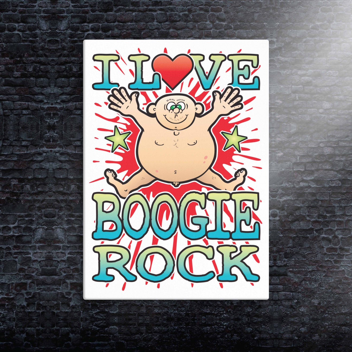 Boogie Rock Canvas Print 30x40cm
