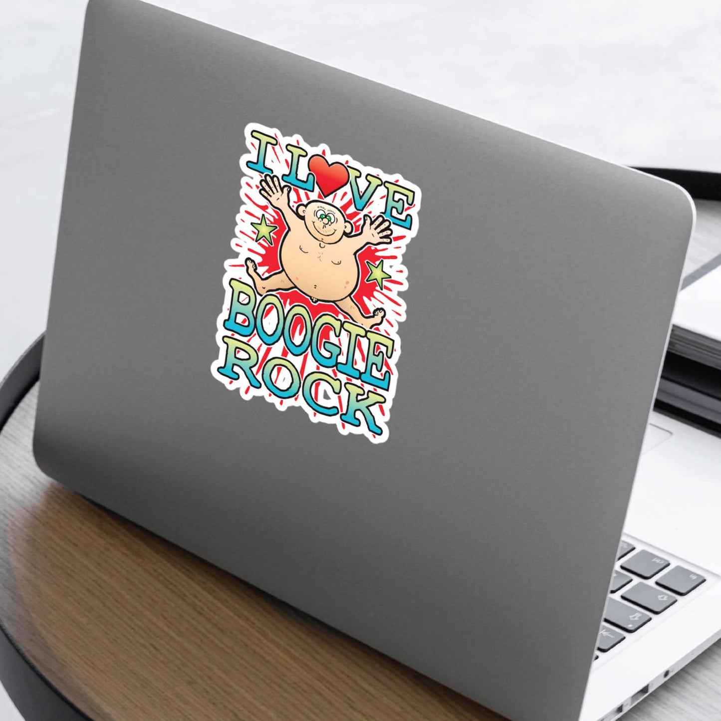 Boogie Rock Vinyl Kiss-Cut Sticker / 14 x 10cm