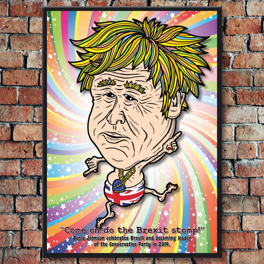 Boris Johnson Disco Dancing In His Undies Art Print