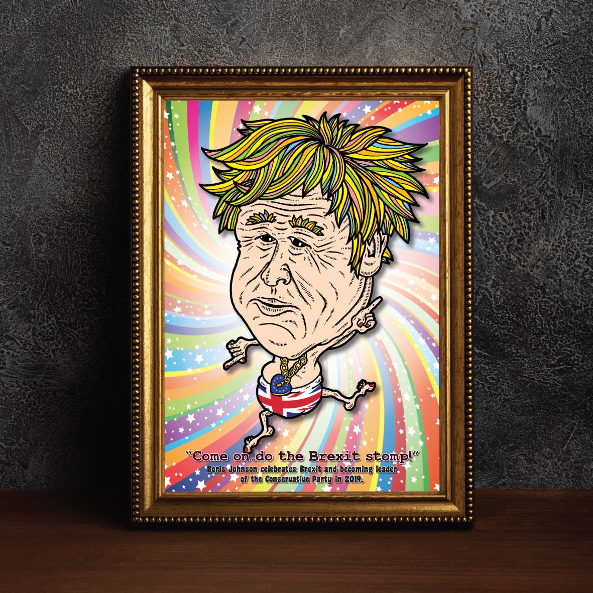 Boris Johnson Disco Dancing In His Undies Art Print
