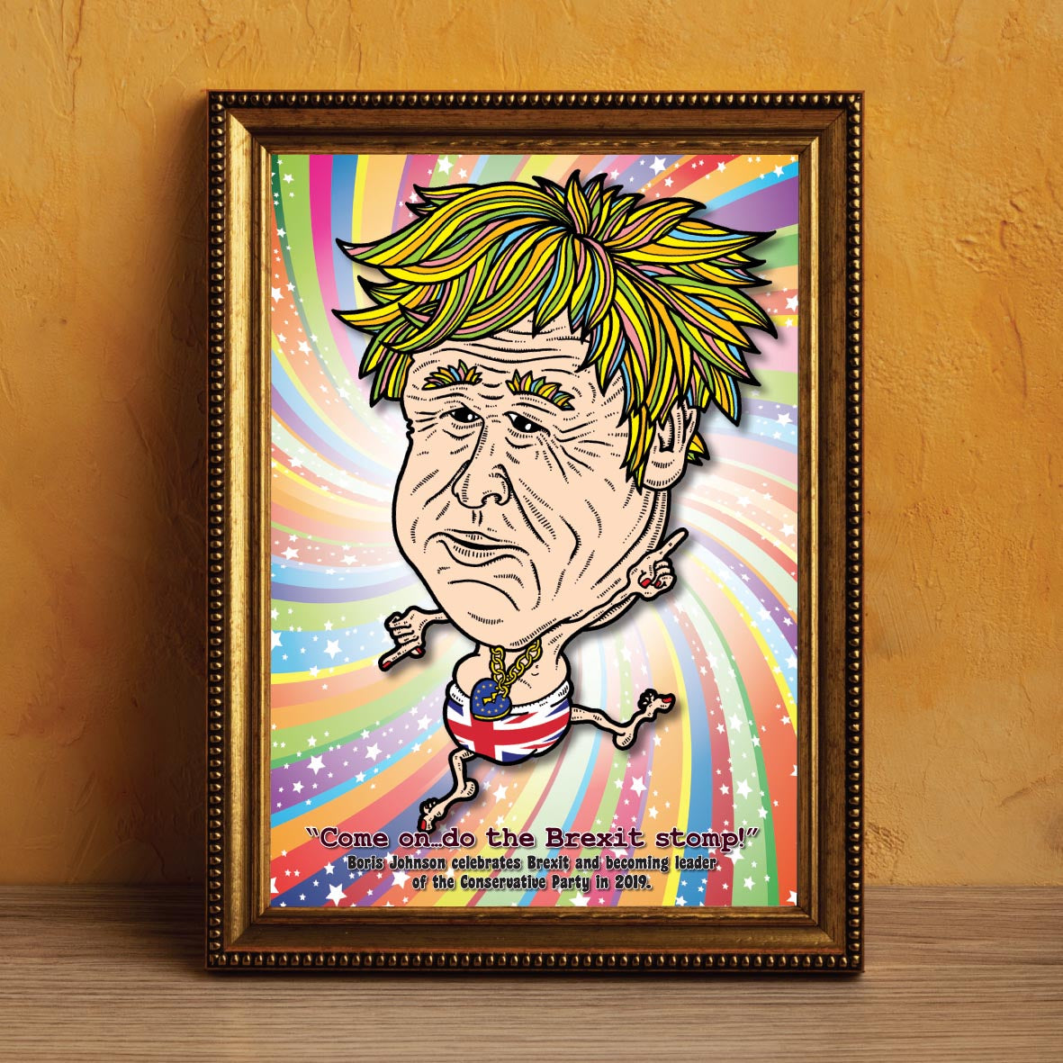 Boris Johnson Disco Dancing In His Undies Art Print