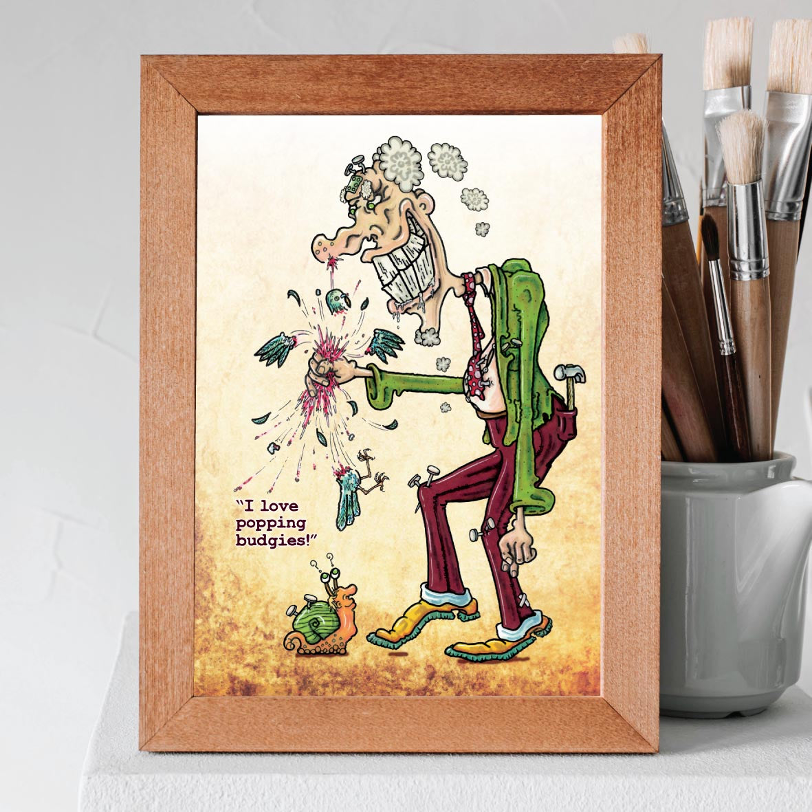 Budgie Lover Art Print