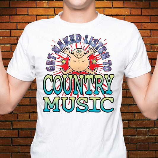 Country Music Funny Slogan Cotton T-Shirt