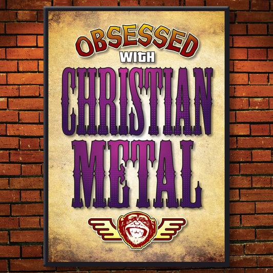 Christian Metal - Obsessed Art Poster + Birthday / Greetings Card