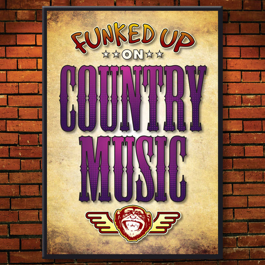 Country Music Art Print / Poster / Birthday Card / Greetings Card