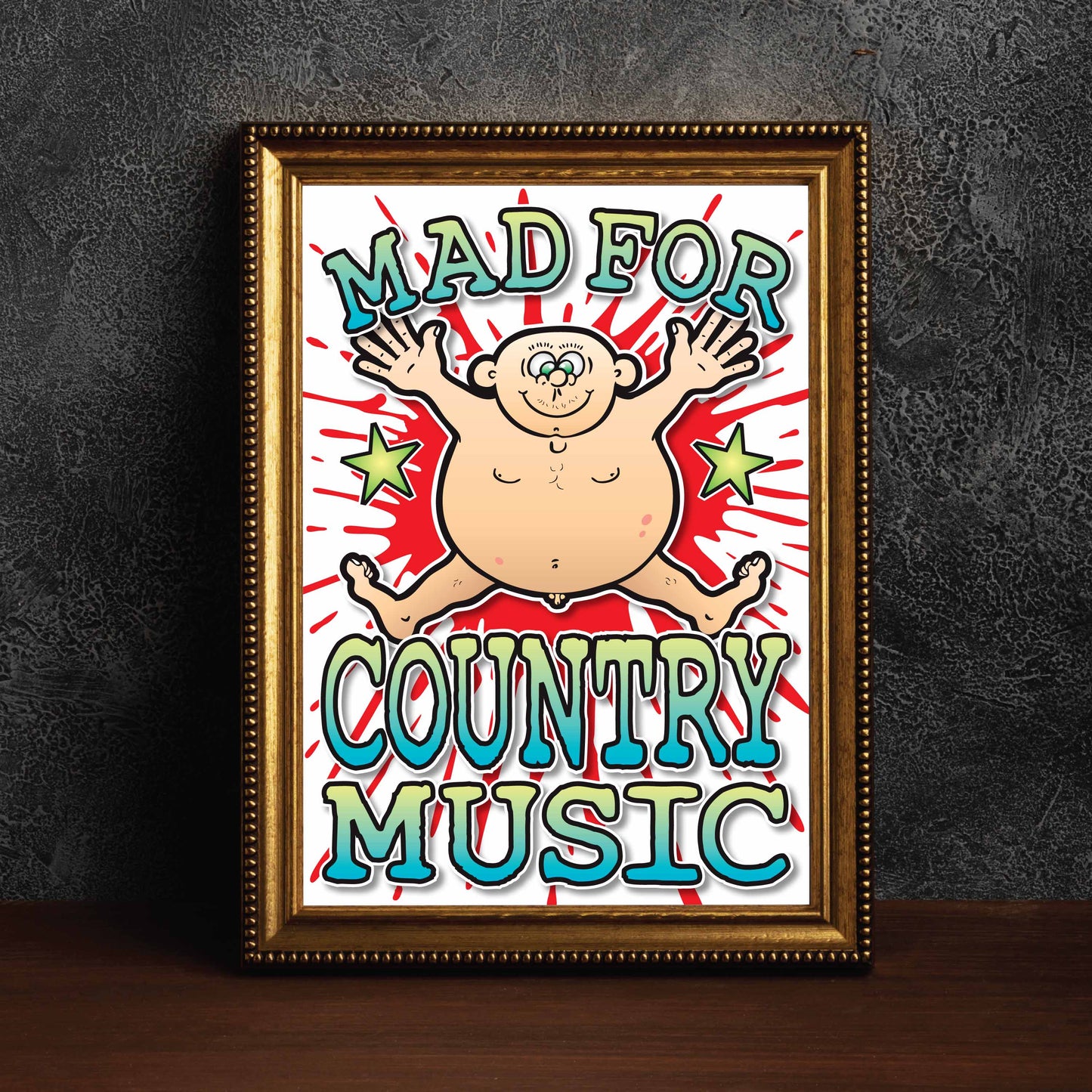 Country Music Art Print / Mad For Music Poster / Wall Décor