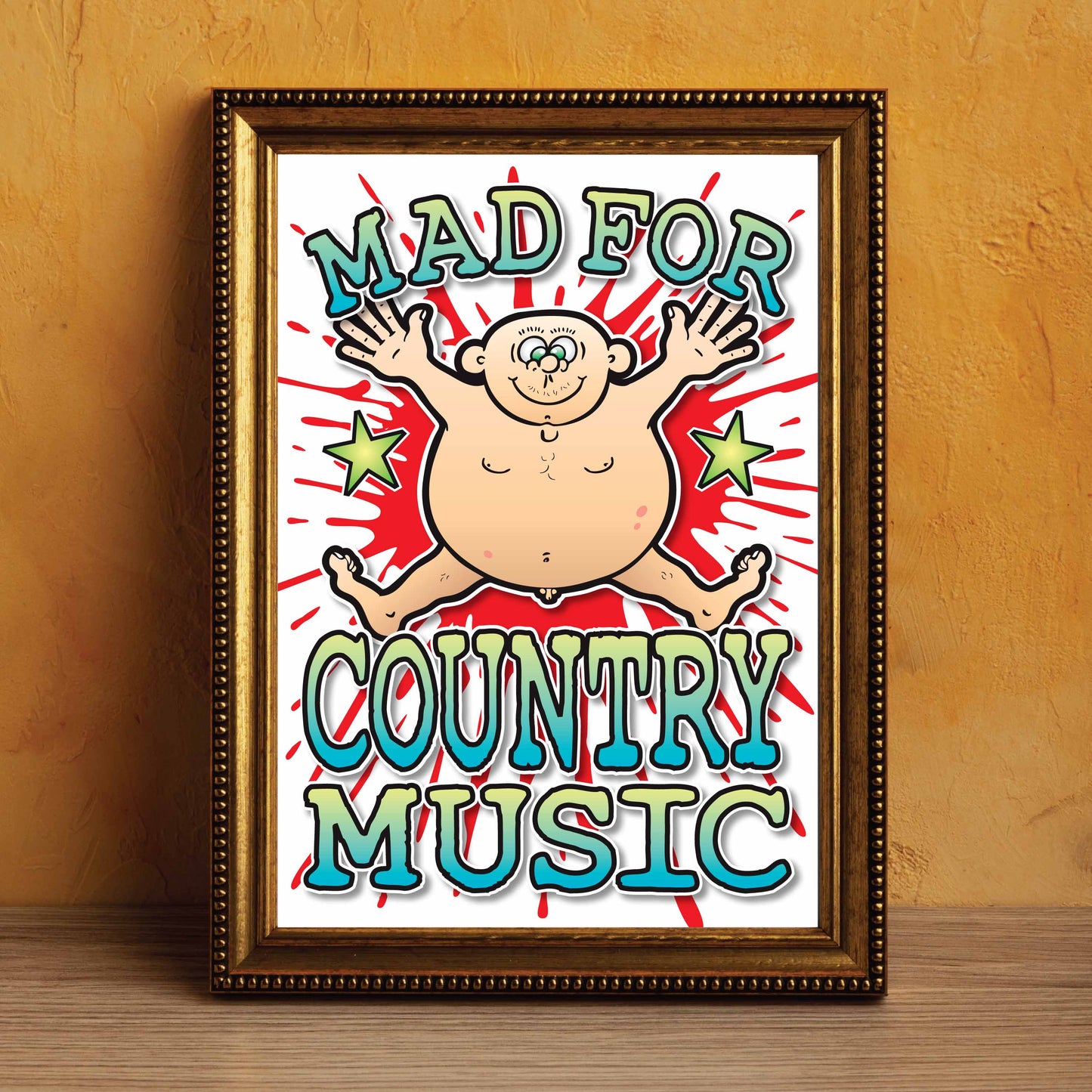 Country Music Art Print / Mad For Music Poster / Wall Décor