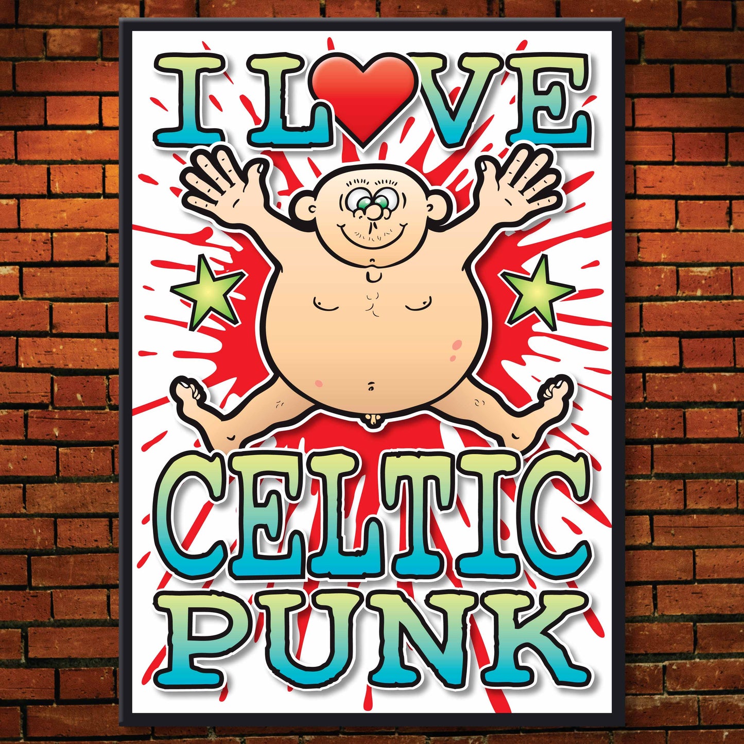 Celtic Punk Art Print / Love Music Poster / Wall Décor / Rock Guru