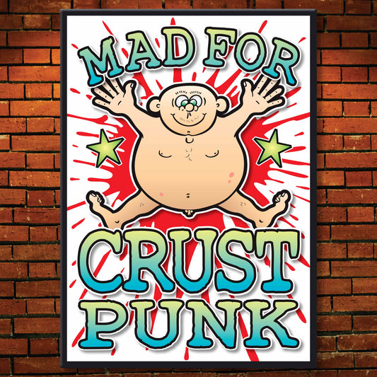 Crust Punk Art Print / Mad For Music Poster / Wall Décor