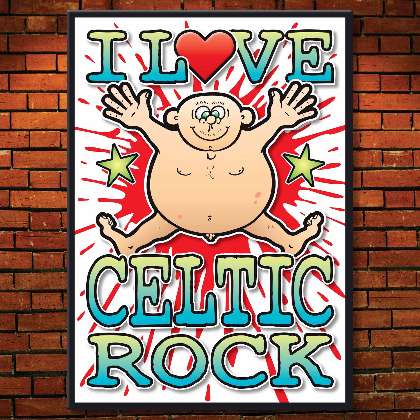 Celtic Rock Art Print / Love Music Poster / Wall Décor / Rock Guru