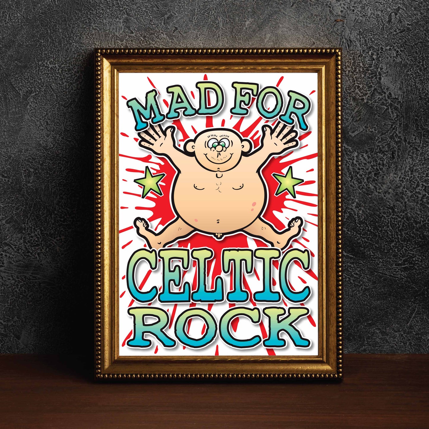 Celtic Rock Art Print / Mad For Music Poster / Wall Décor