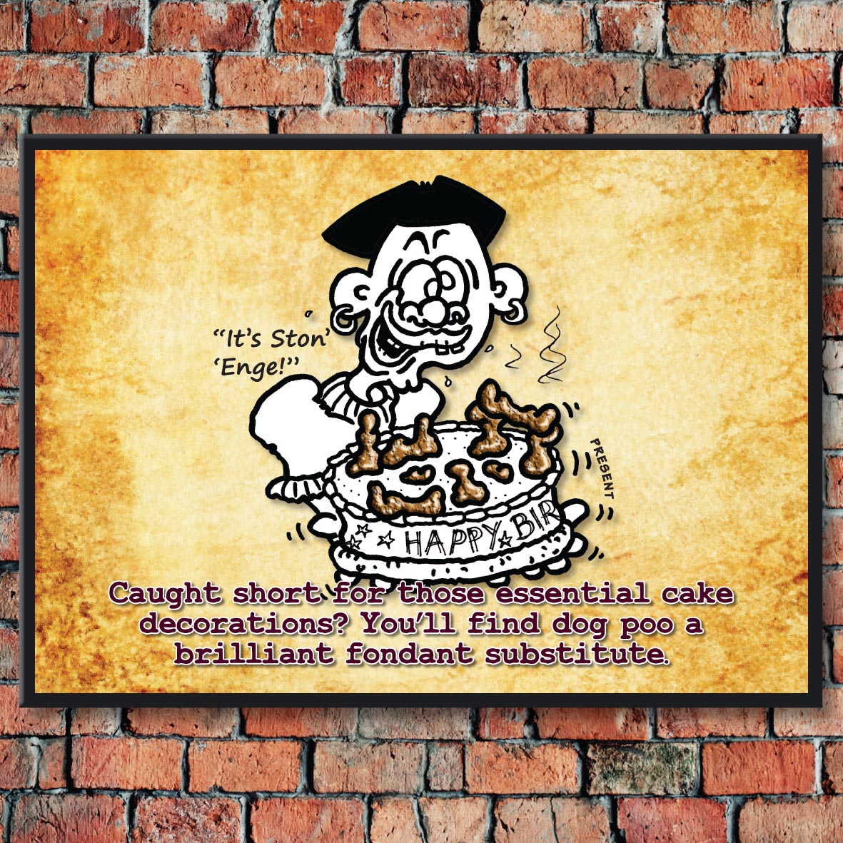 Cacky Cake Decoration Cartoon Art Print