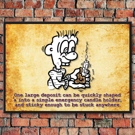 Makeshift Candle Holder Cartoon Art Print